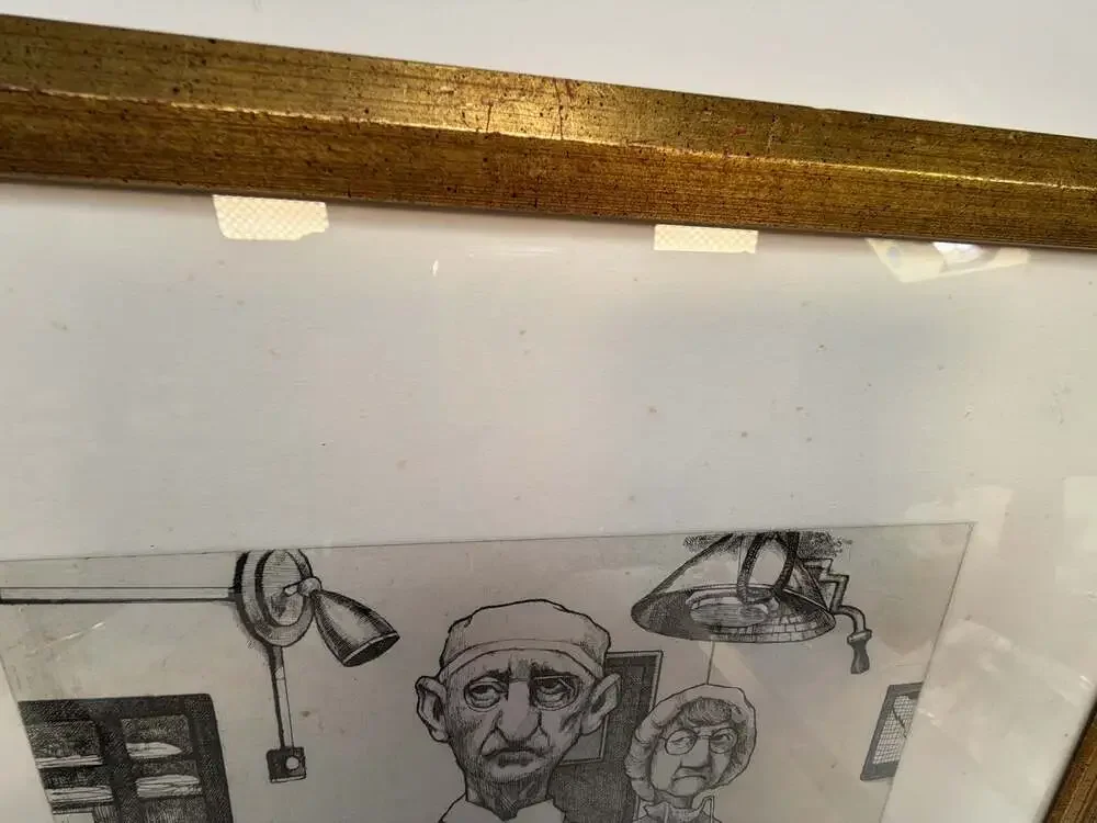 Charles Bragg Limited Edition Etching 'Recovery Room' 99/300 Framed Art